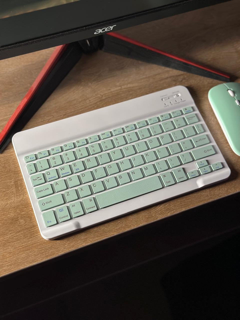 K17 Wireless Keyboard & Mouse Combo | Rechargeable Bluetooth Keyboard with Colorful Backlight